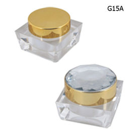 Custom Clear Plastic Cosmetic Jars With Plastic / Aluminum Cap